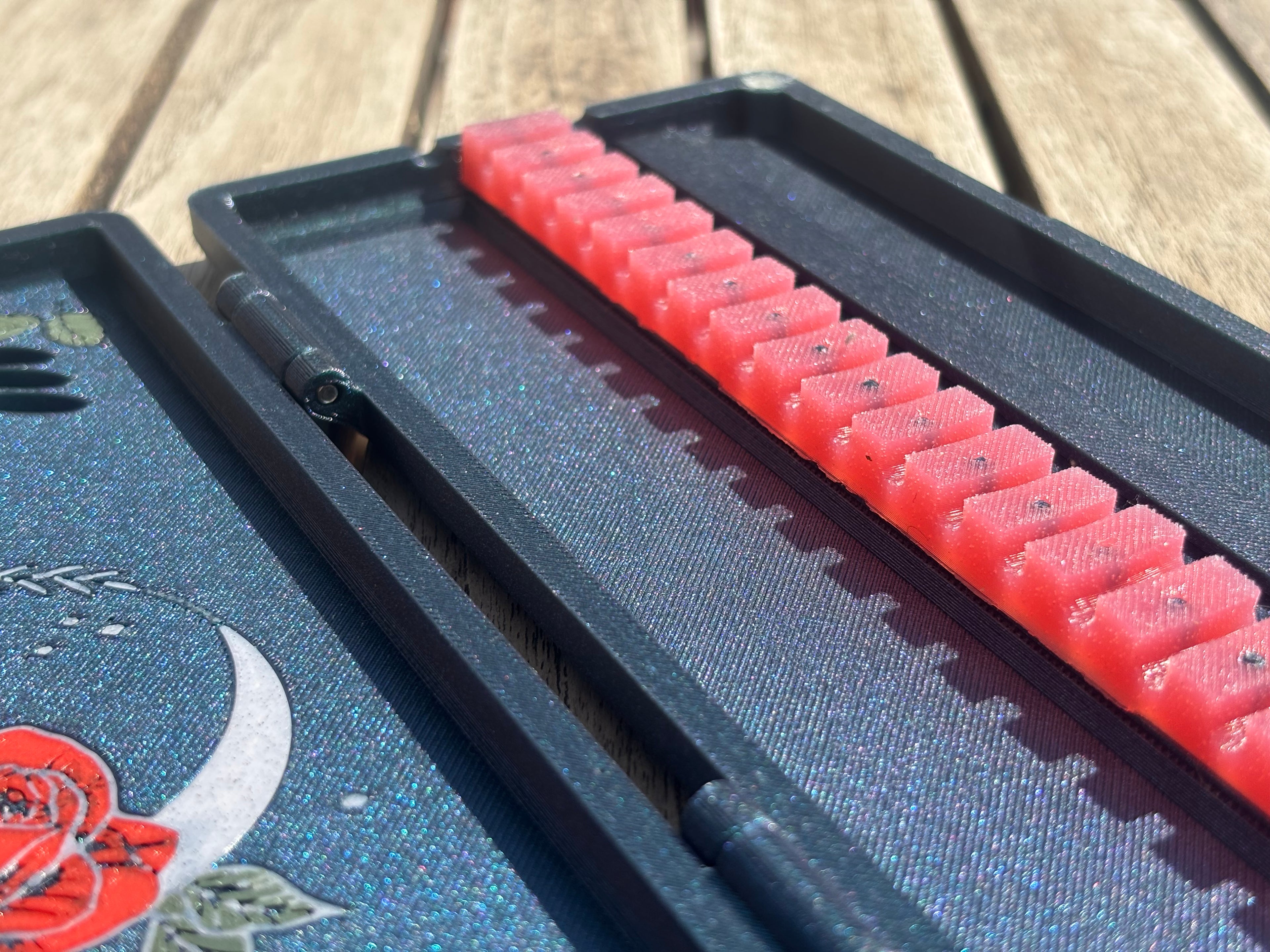 reed case for 20 oboe reeds with removable holder from silicon fswstudio