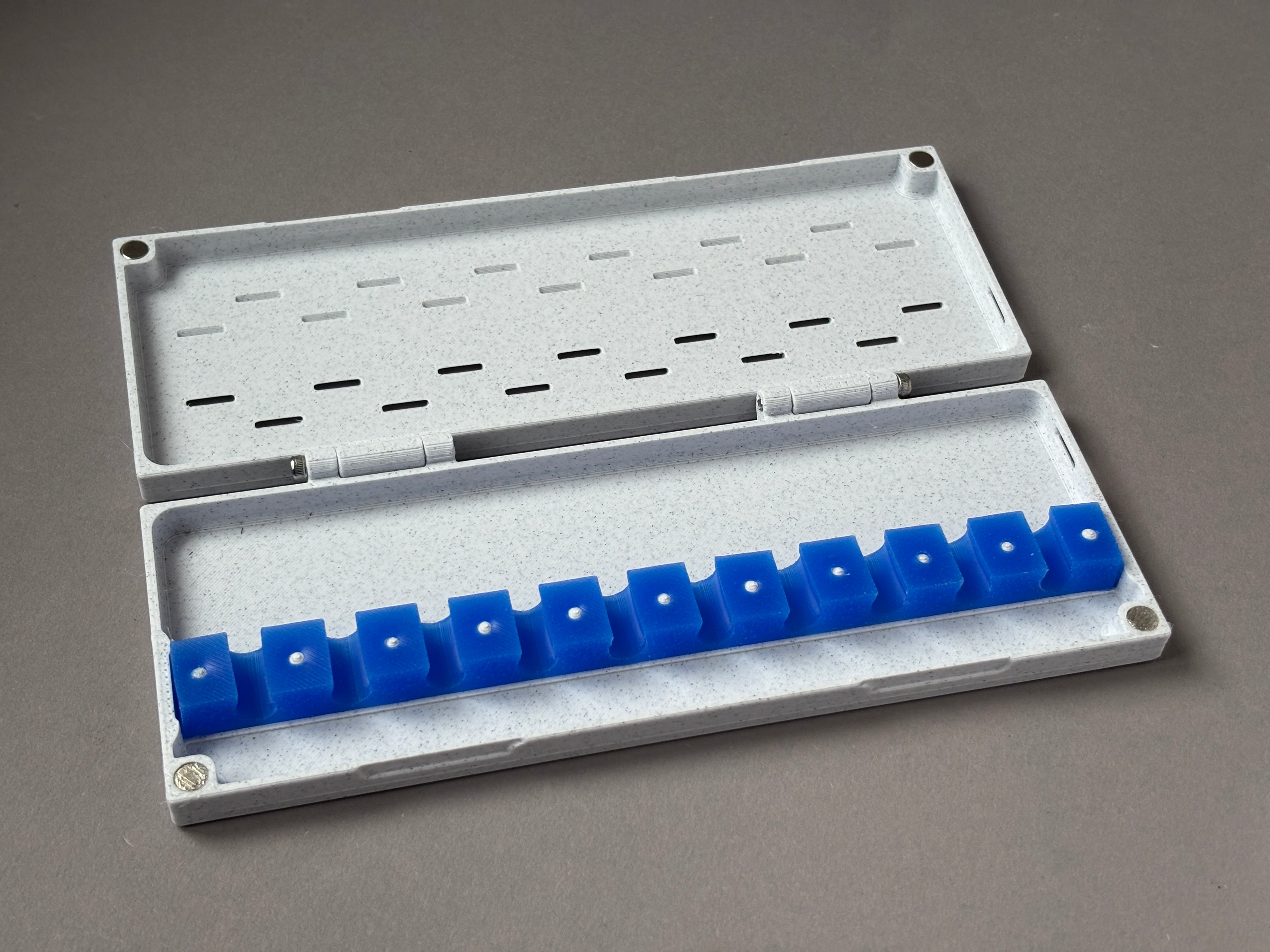 white open bassoon reed case fswstudio with blu holder
