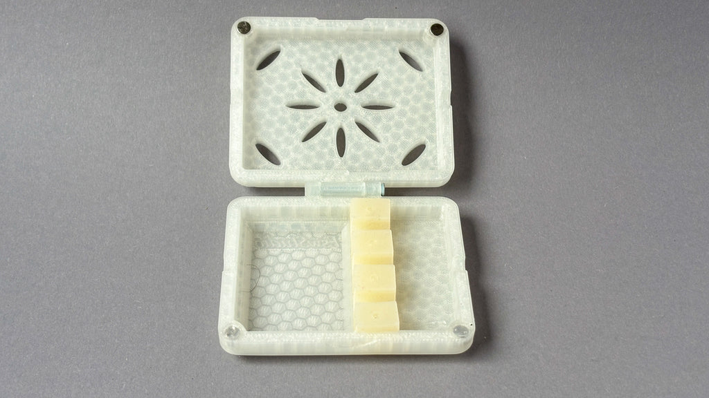clear open case with a yellow milk silicon band 