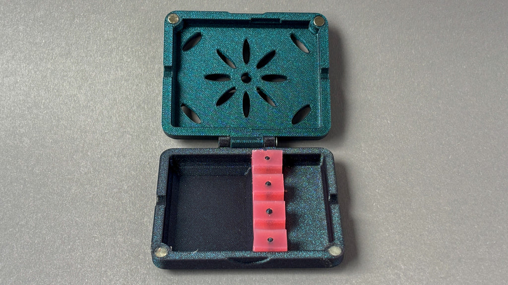black open reed case for 3 bassoon reeds