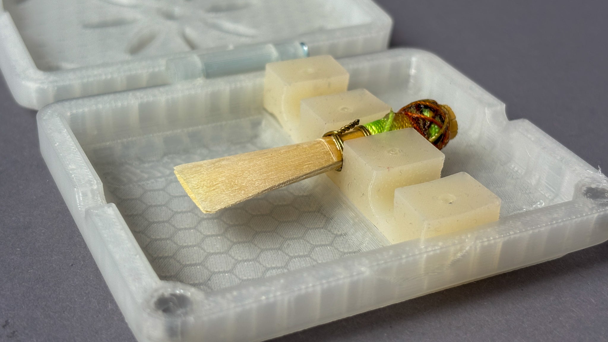 case for bassoon reeds protects reed tips