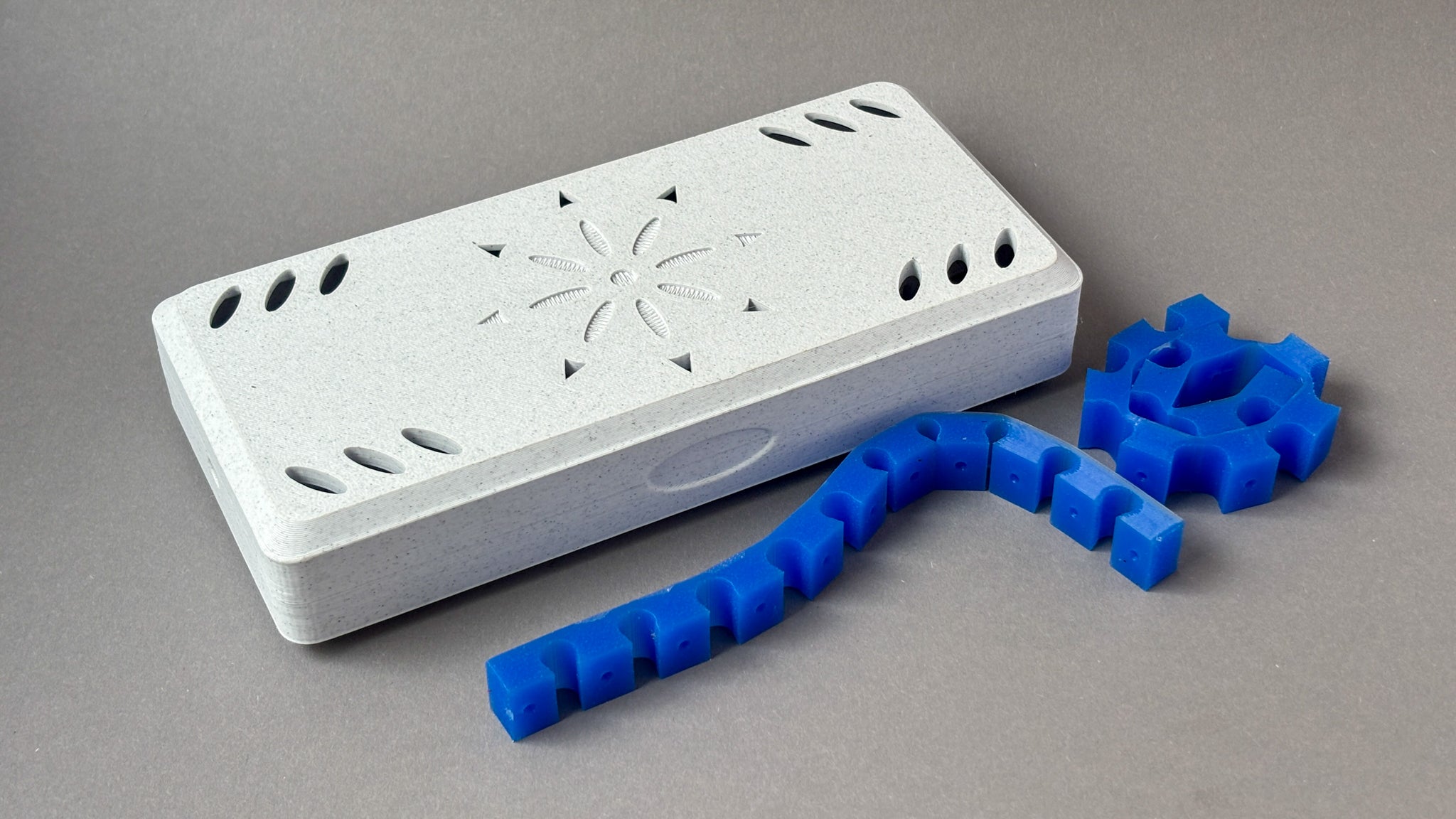 white bassoon reed case silicon blue bands