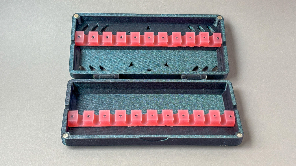 open 20 reed bassoon blue case with two silicon holder bands