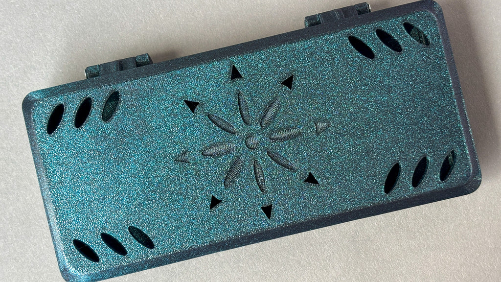 black dark blue case for reeds bassoon from top