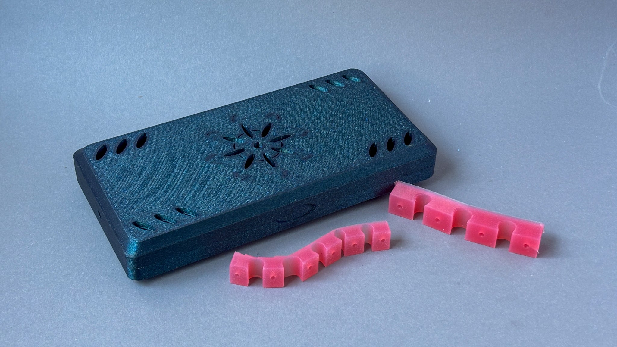 black blue custom handmade case for bassoon and contrabassoon reeds