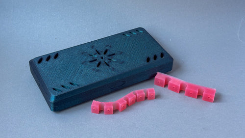 black blue custom handmade case for bassoon and contrabassoon reeds