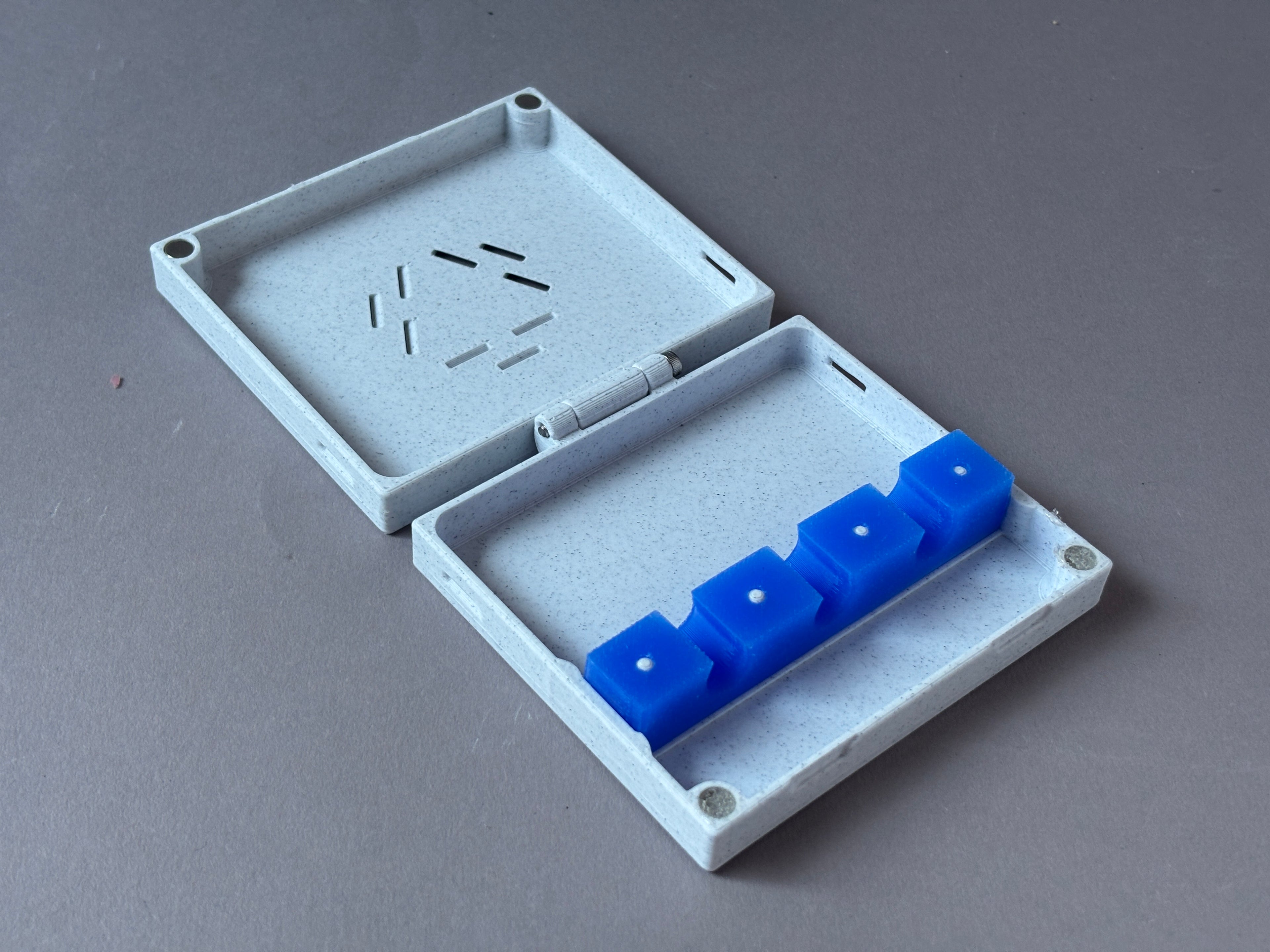 marble white stone 3d printed contrabassoon reed case