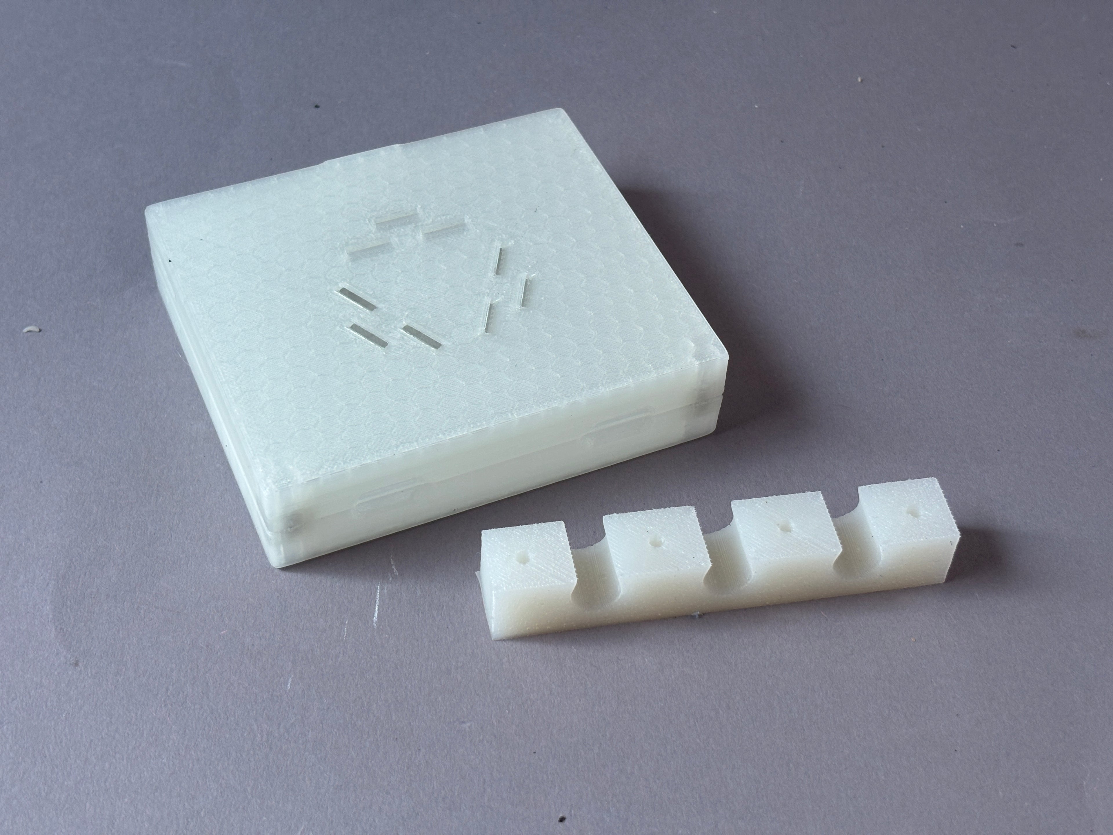 white reed case for 3 contrabassoon reeds